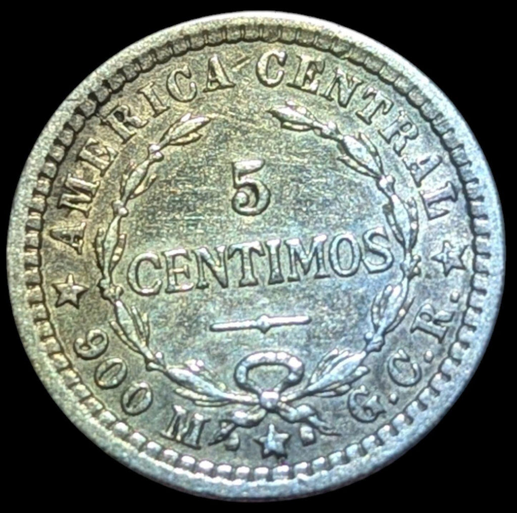 1910 Costa Rica 5 Centimes Qualité Exceptionnelle Rare