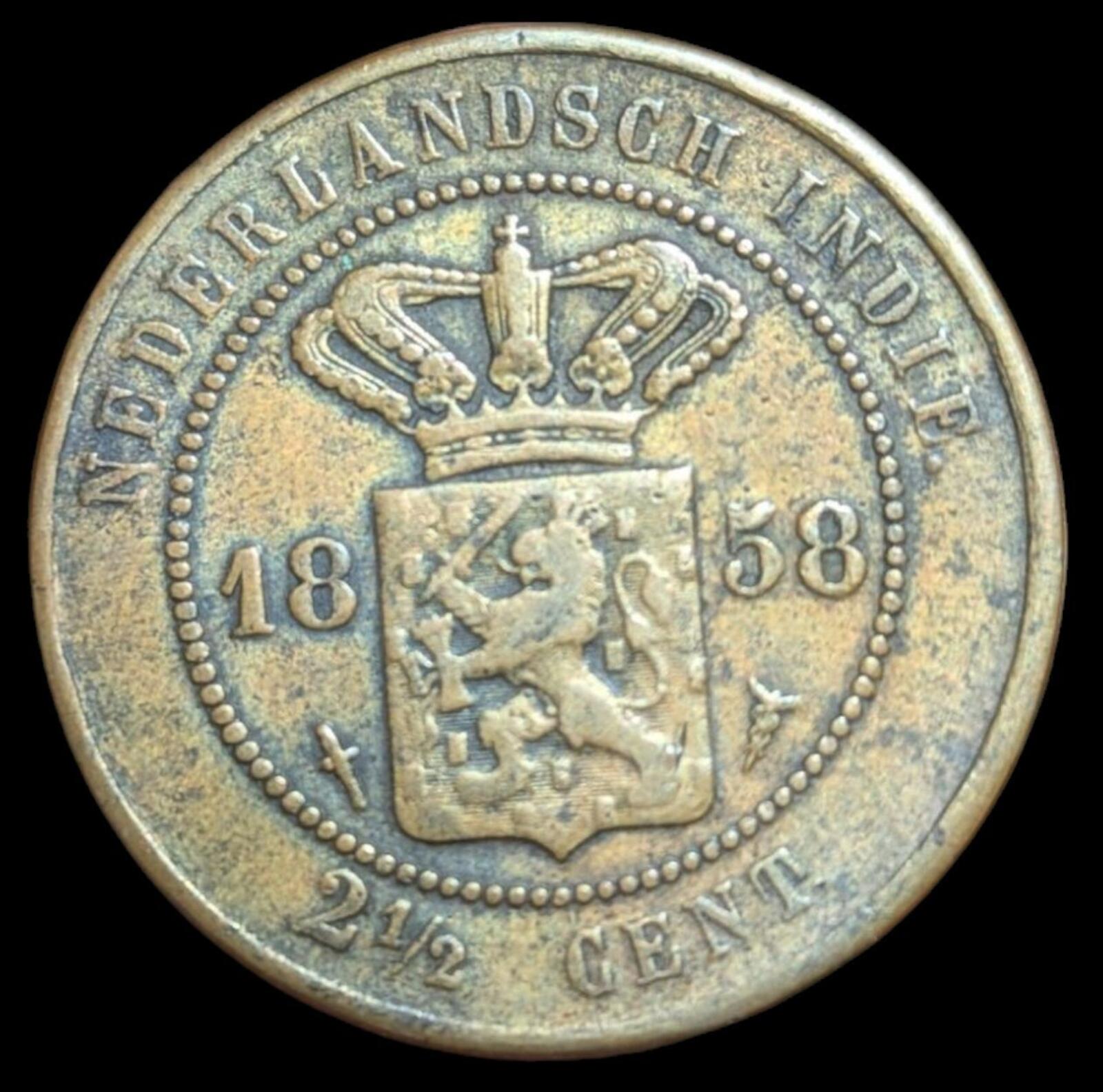 Netherlands - Wilhelmina I - 2 1/2 Cent 1858  ! KM#308 Wow Grade