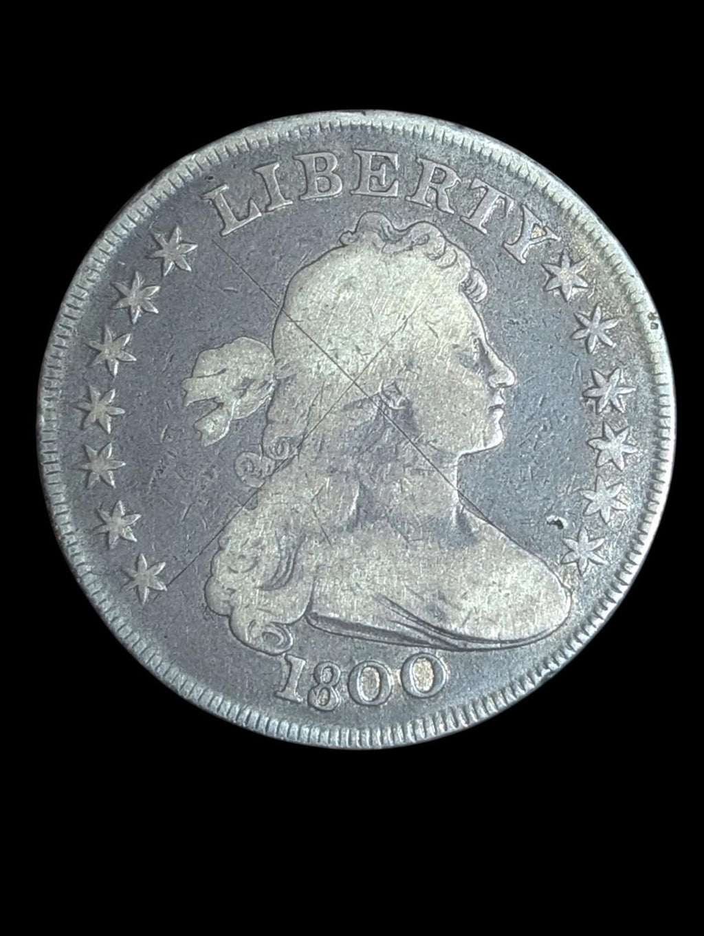 1800 Draped Bust Dollar Early Silver Coin