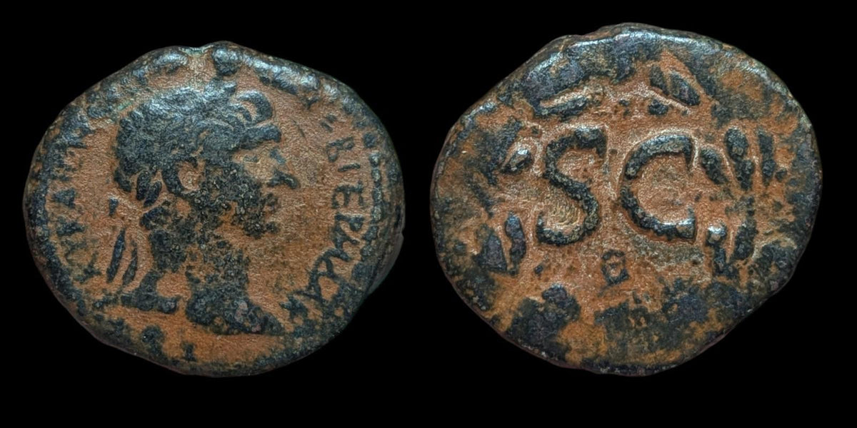 Trajan. Ancient Roman Provencial coins SC On Wreth Antioch 15,1 gr.