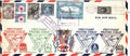1943 Multi-Country TACA First Flight Cover El Salvador Nicaragua Costa Rica FFC