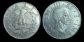 WWII 1939-1941 Italy Vittorio Emanuele III 2 Lire Coin, MUSSOLINI