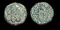 Dynastie INDO-SCYTHE PARATARAJAS Yolamira IIe siècle ap. J.-C., unité AR Rare 3,4g, svastika