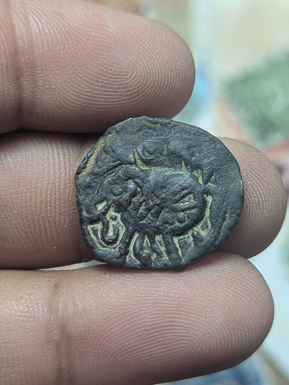 稀有，高品相，乌德沙希王朝，瓦卡·提婆，青铜币，约公元870-1000年。