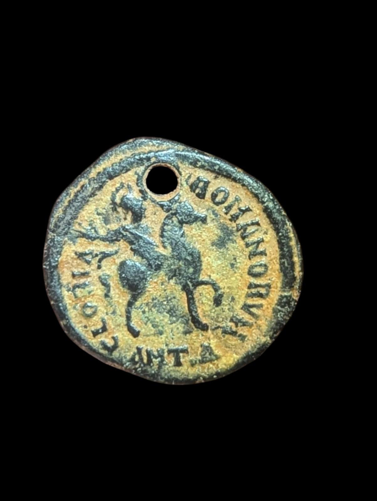 THEODOSIUS I the GREAT Ancient 392AD Antioch Roman Coin HORSE  Back Rider