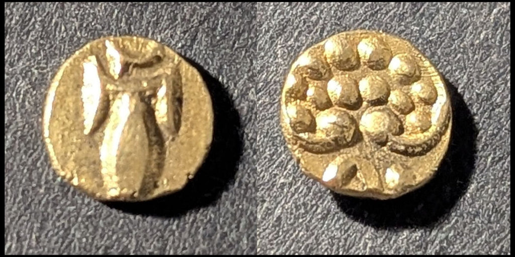 South India, Maratha Confederacy Tanjore AV Fanam ND c. 1678-1800 Rare