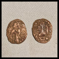 Arab Byzantine Umayyad Mu'awiya Standing Caliphate With KALIMA Islamic Coin&%