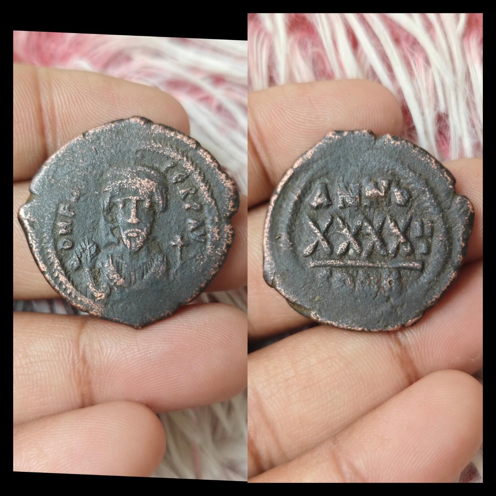 Phocas. 602-610 AD. AE Follis. Constantinople  Large XXXX Rare