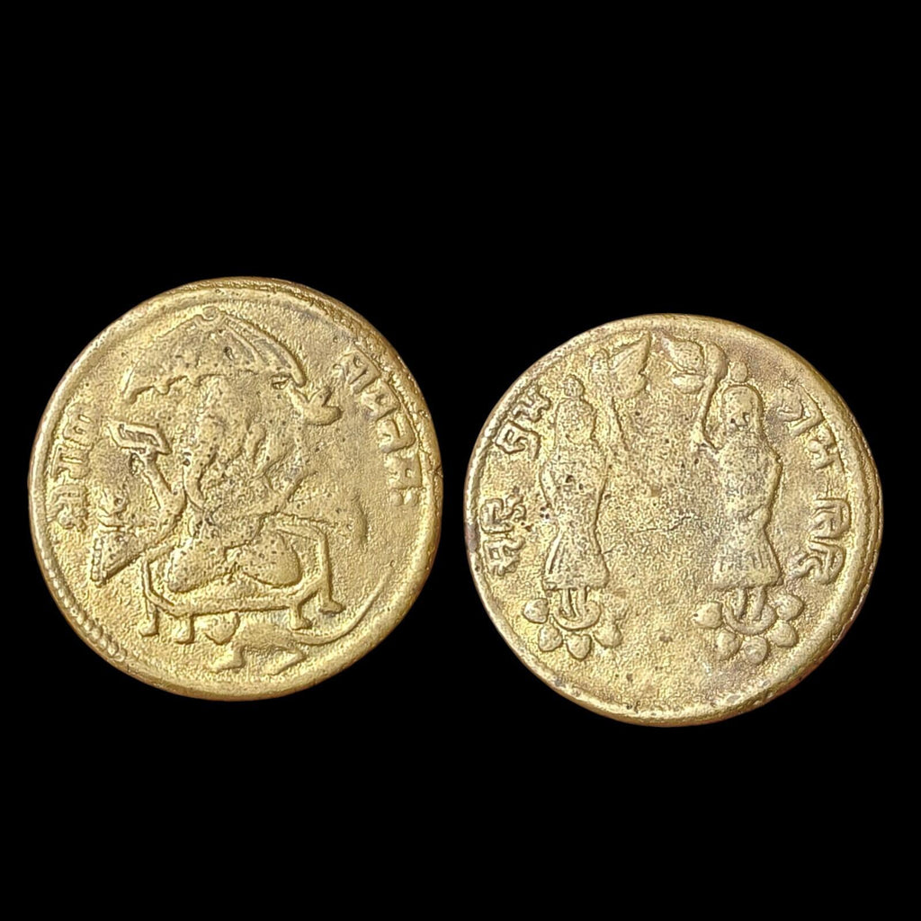 India-Great-Hindu-Ram darbar Token  Approx 300 years old