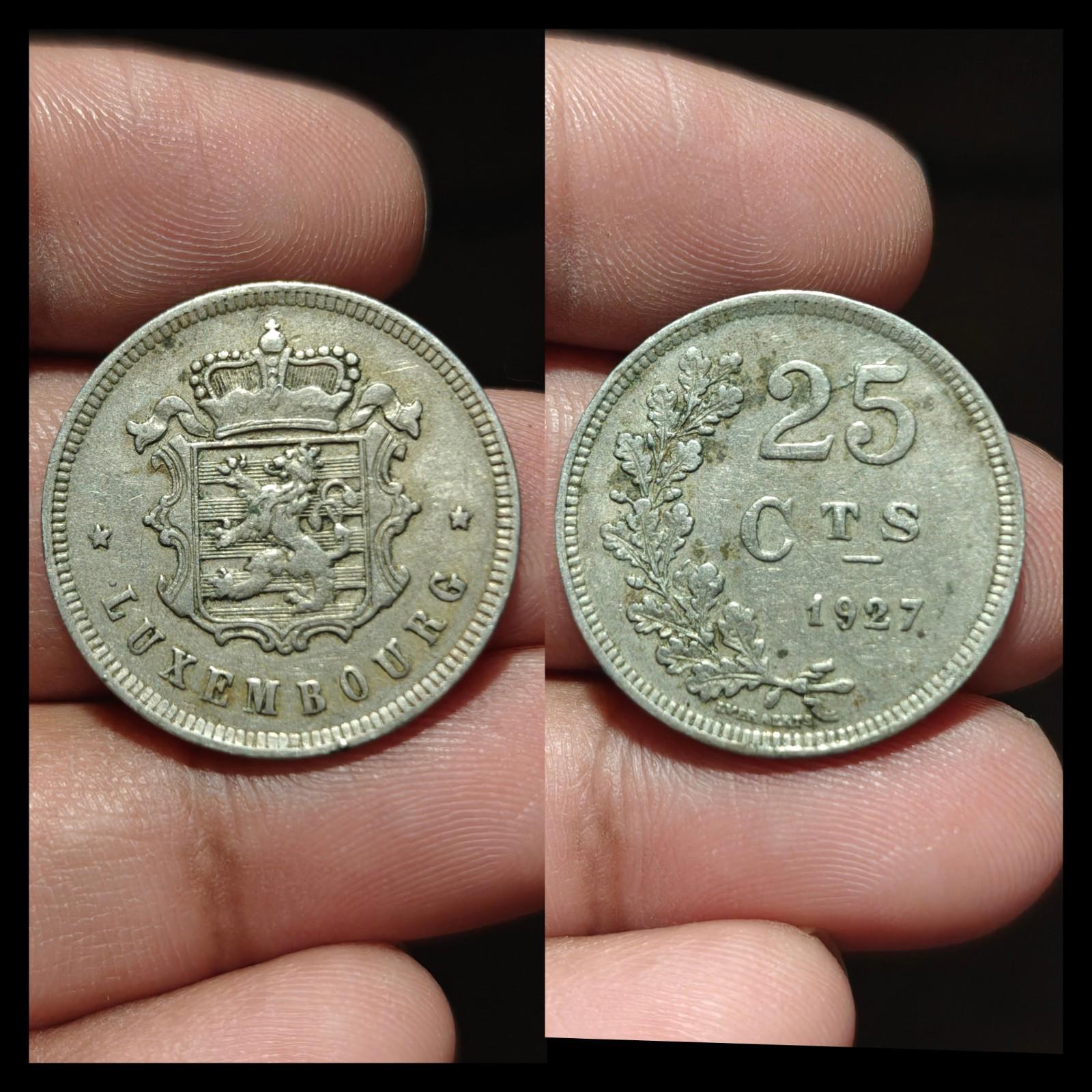 1927 LUXEMBOURG 25 CENTIMES - Monnaie à faible tirage