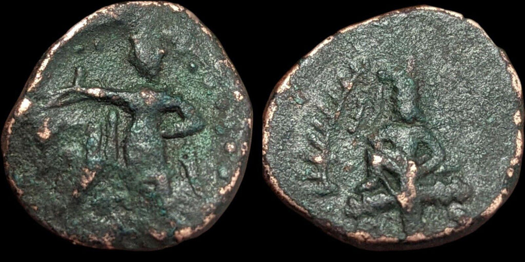 INDIA Ancient Kushan Chinese Jouan Jouan tribes coin imitation of huviska v rare
