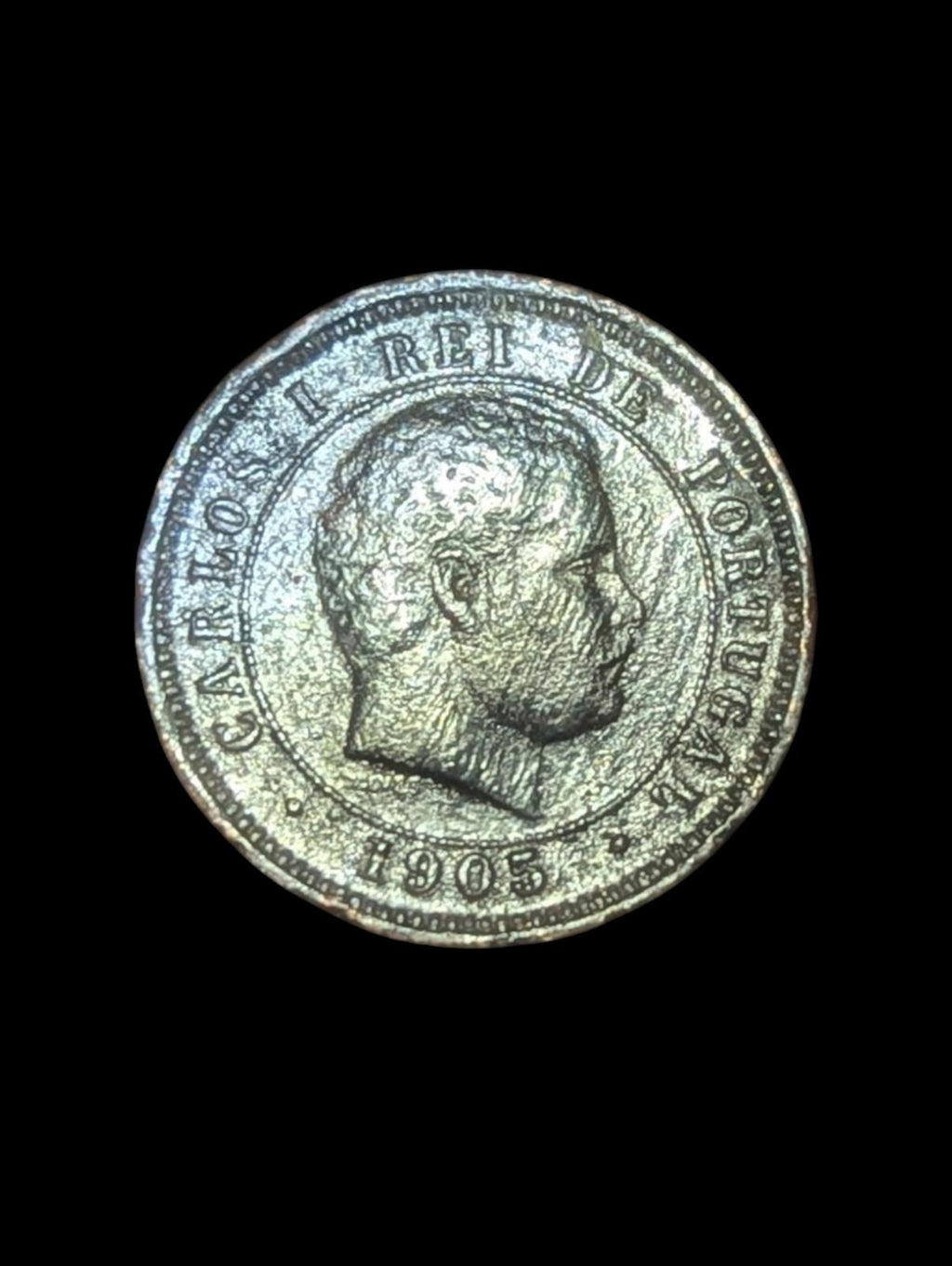 Portugal, 5 Reis, 1905, CARLOS I, KM# 530, Pièce en bronze 🇵🇹
