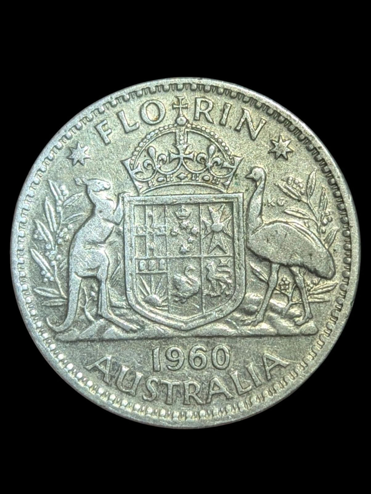 1960 Australia Florin - Beautiful Silver Coin