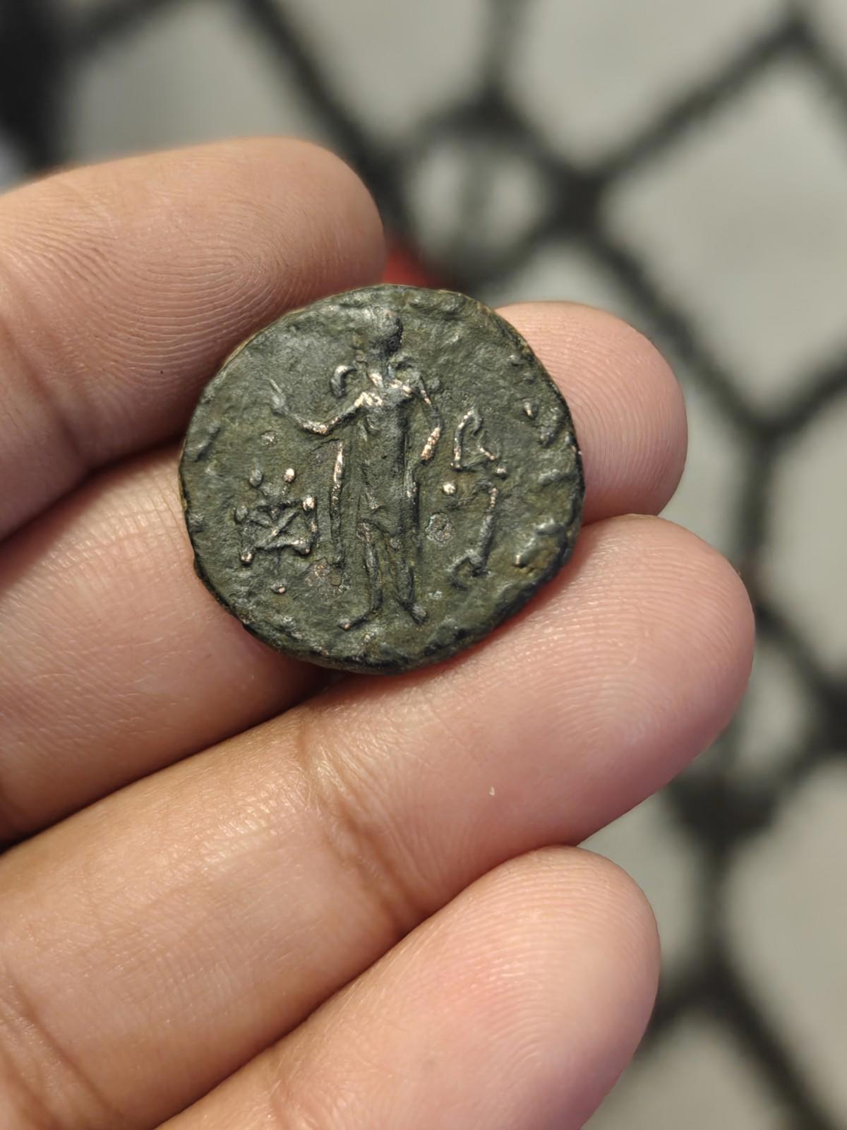 Azes II KUSHAN EMPARE Kujula Kadphises 50-90AD Herakles club Rare Tetradrachm#