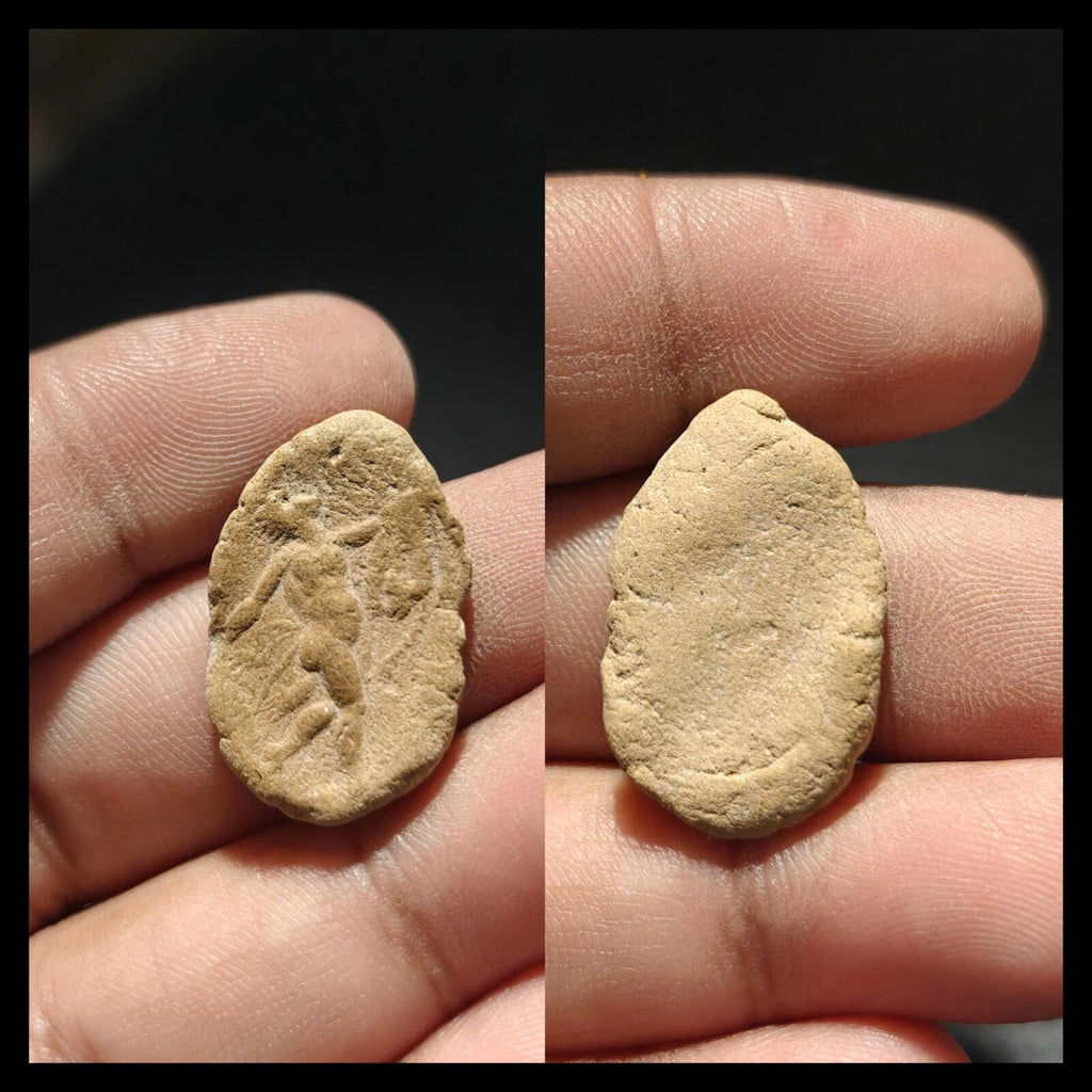 Ancient Greek Roman Circa 1st-3rd centuries AD Terracotta Clay Bullae Tessera