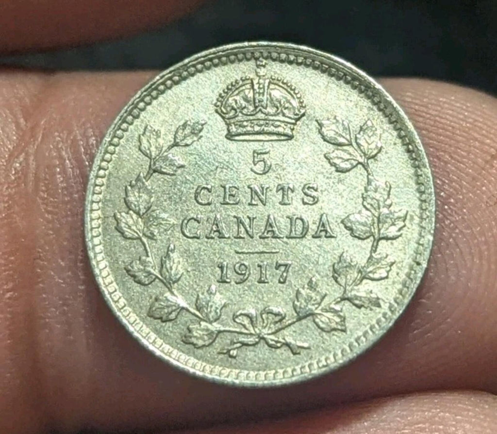 1917 Canada 5 Cent Silver
