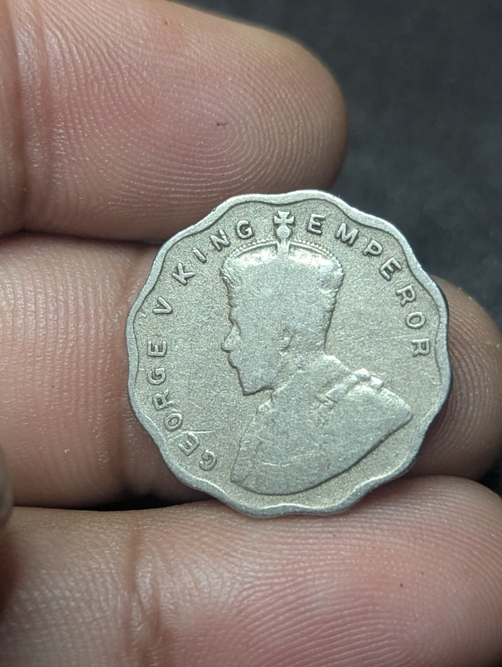 1936年英属印度乔治五世国王与皇帝1安那硬币稀有KM#513