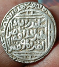 #X13#Inde Sultanat de Delhi Tanka en argent Souverain ALA UDDIN KHILJI 1296-1316 ap. J.-C.