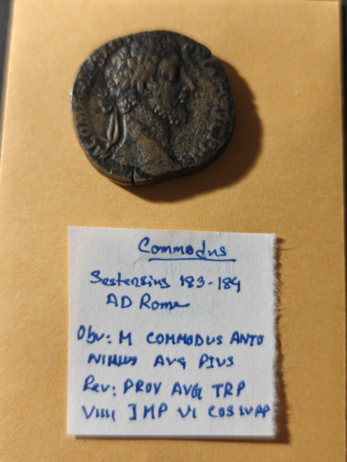 COMMODUS 183AD Sestertius Big Ancient Roman Coin Felicitas Good luck Cult