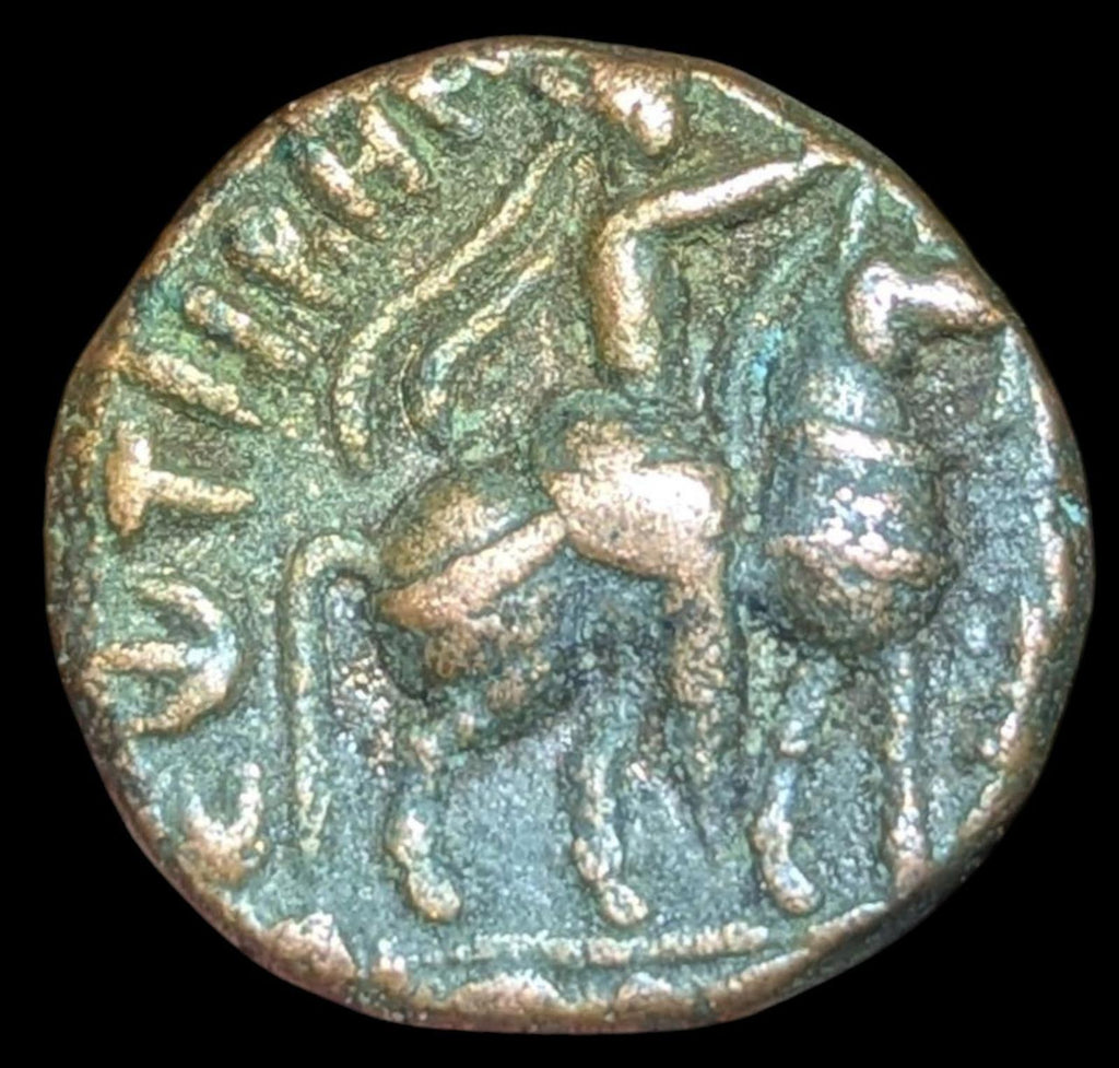 Indien Kushan Soter Megas Tetradrachm HIGH QualityBronze 20 mm 8g