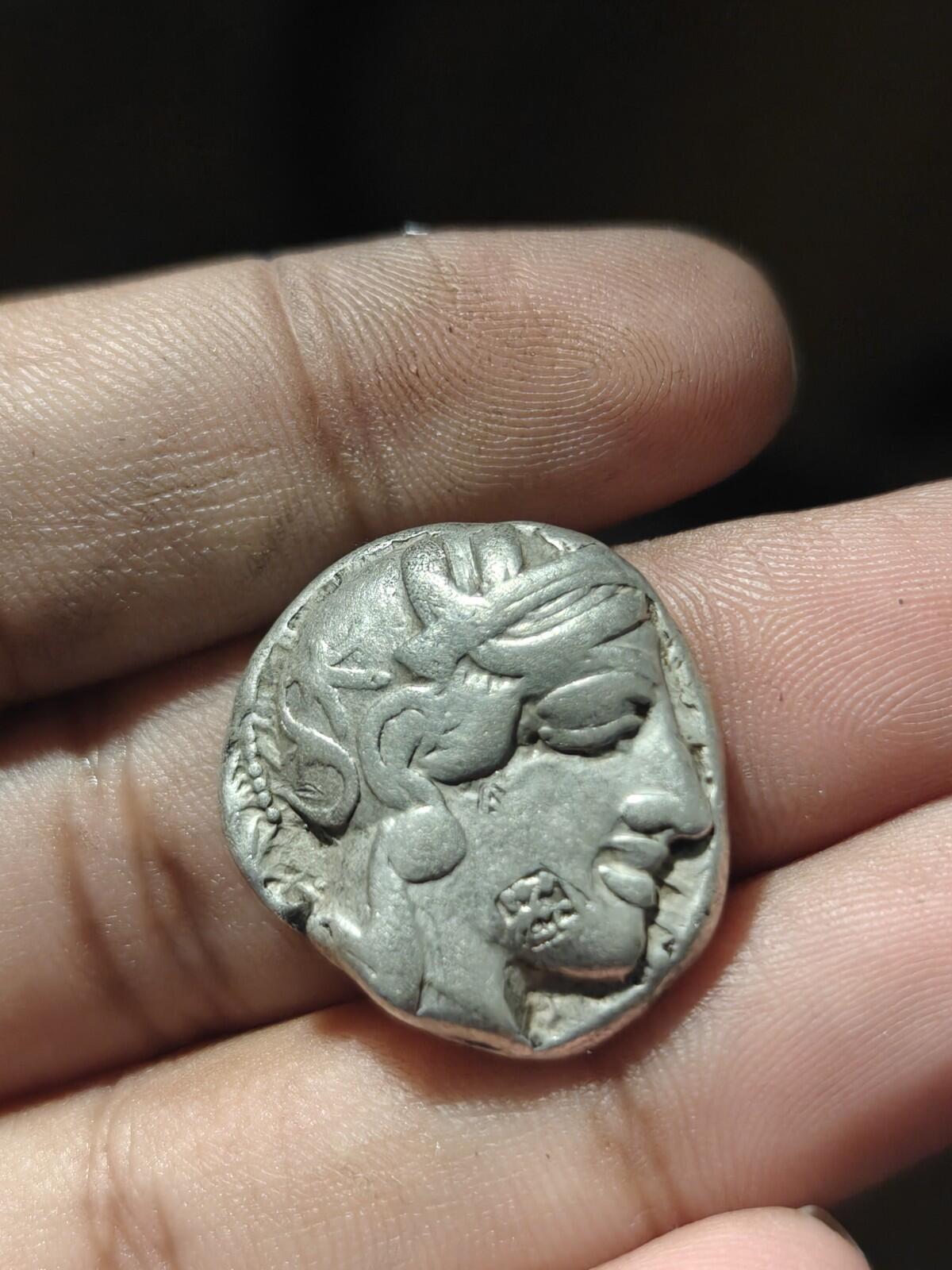 Ancient Greek Tetradrachm Illyria Attica Athens 404 BC Silver Owl Coin