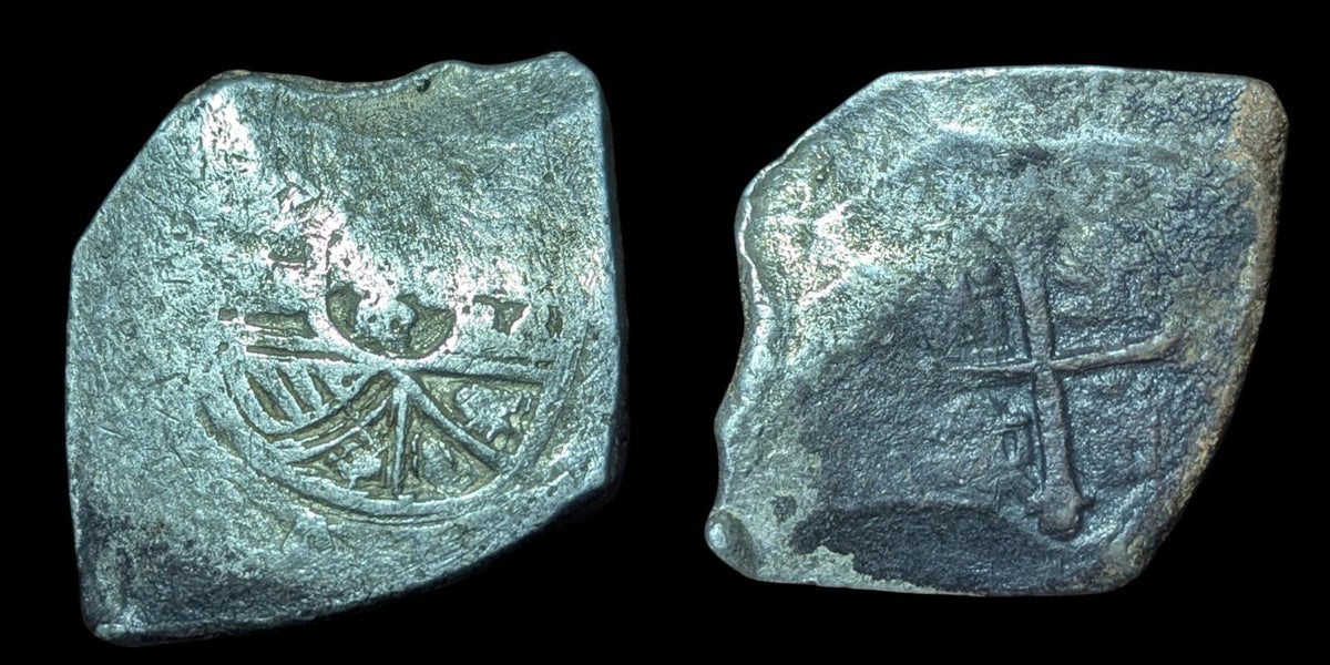 Pillage Pirate du Mexique espagnol 8 Réaux 1711-1728 Rare, 26,5 G