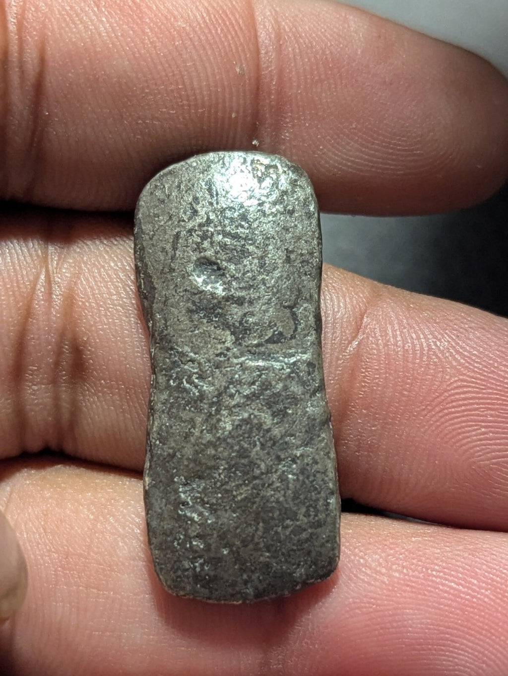 ⭐INDIA⭐. Ancient GANDHARA JANAPADA Authentic OLD 600 B.C Silver Bent Bar.