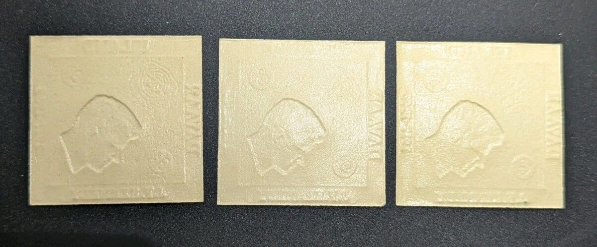 KENNEDY 1964 - Davaar Island JOHN F. KENNEDY 3 Stamps Memorial Gold Foil set MNH