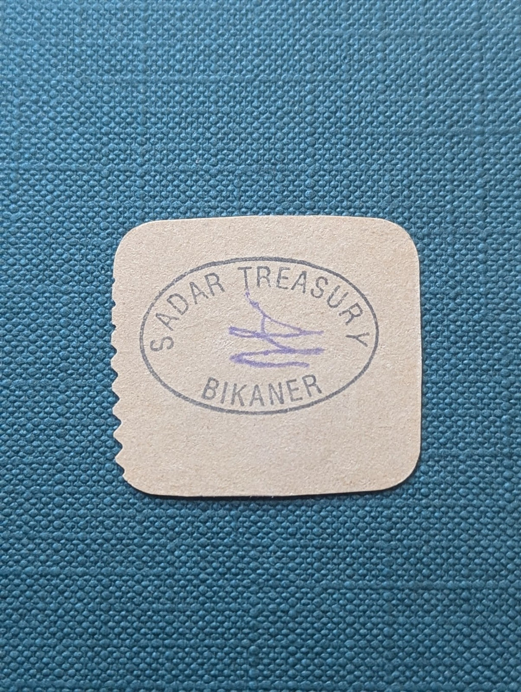 RARE INDIA GOVERNMENT OF BIKANER STATE 2 ANNAS CASH COUPON WWII Emergency WII