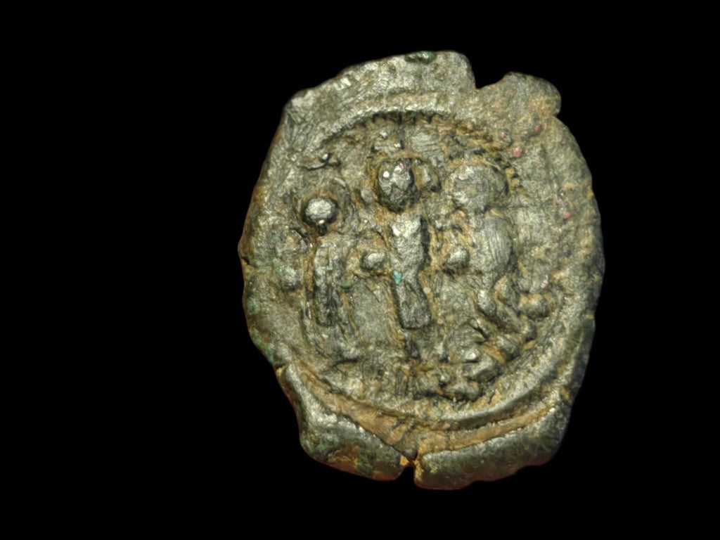 Islamic ARAB Byzantine Period UMAYYAD Æ Fals,  Three Standing Caliphate 685-690%