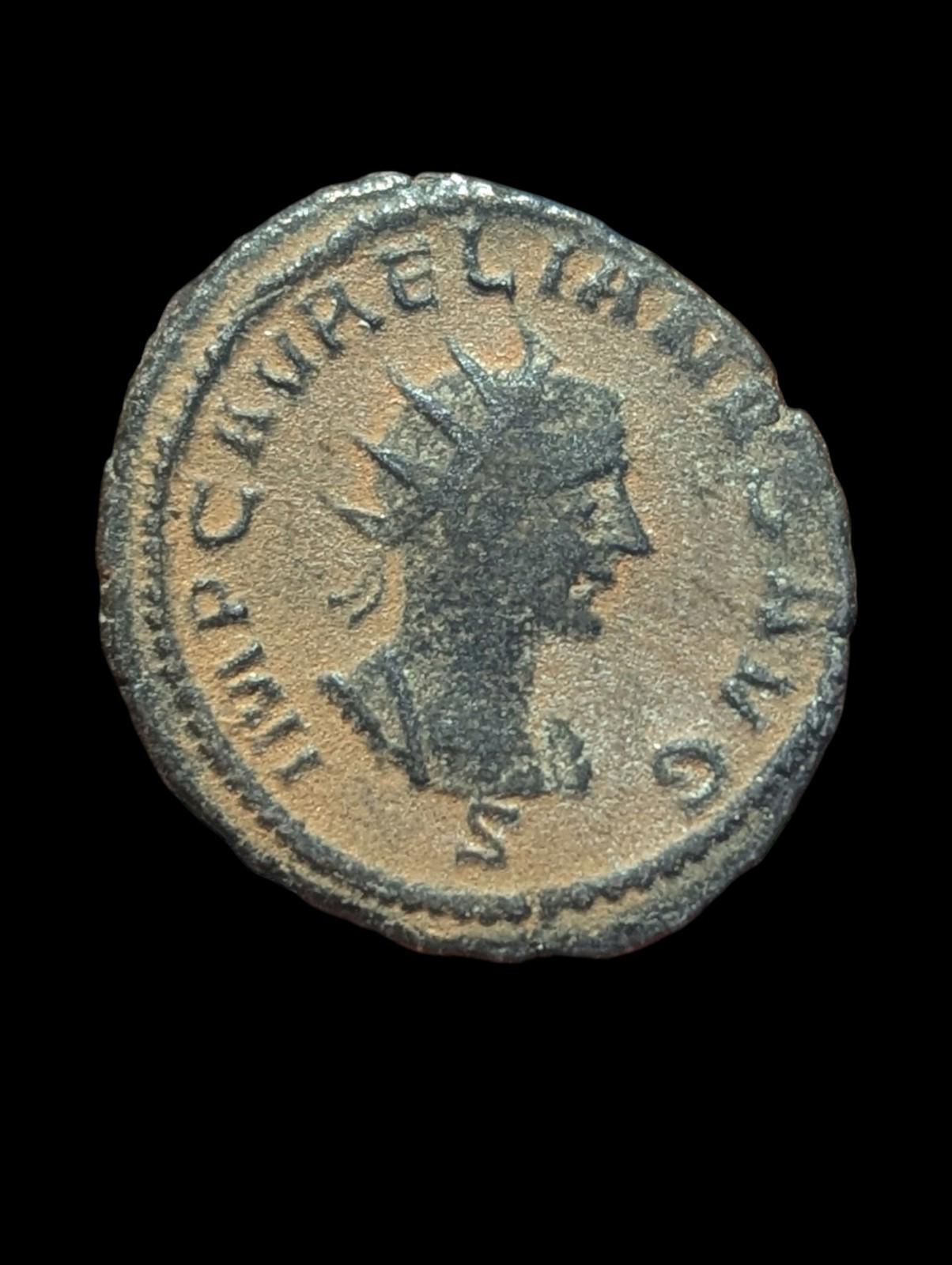 Ancient Roman Antoninianus 271-272 Coin, Vabalathus and Aurelian, Siscia Mint
