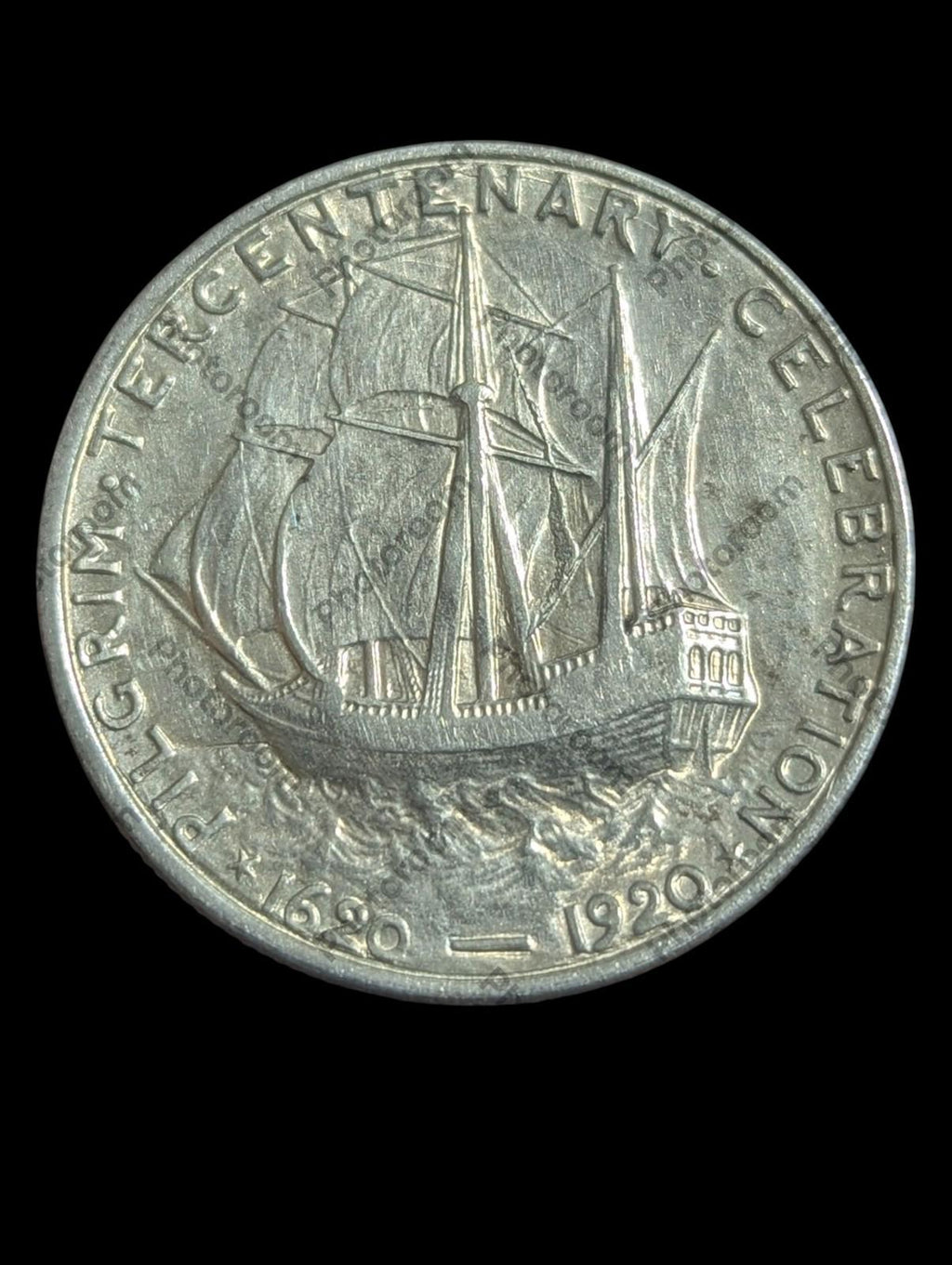 1920 Pilgrim Commemorative Half Dollar Gem MS+... ANTIQUE Tone!!