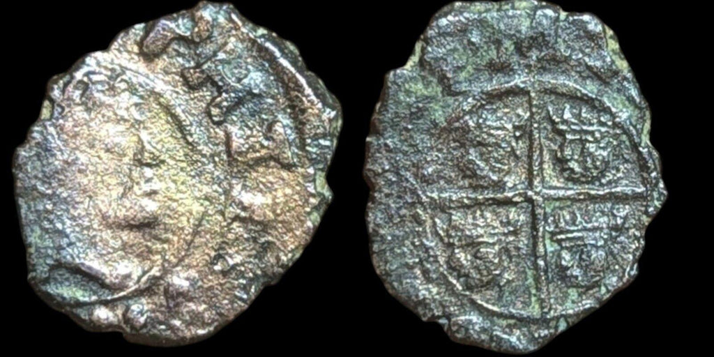 Royaume d'Aragon 1710-1719 Monnaie Roi Philippe IV Denier Petite Espagne Rare