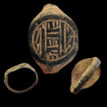 Ancient Egyptian Judaea Islamic Ring GENUINE Ornamented Collectible Dark Patina