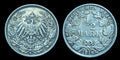 Germany Empire 1916-J Silver 1/2 Mark    Beautiful UNC Hamburg Mint
