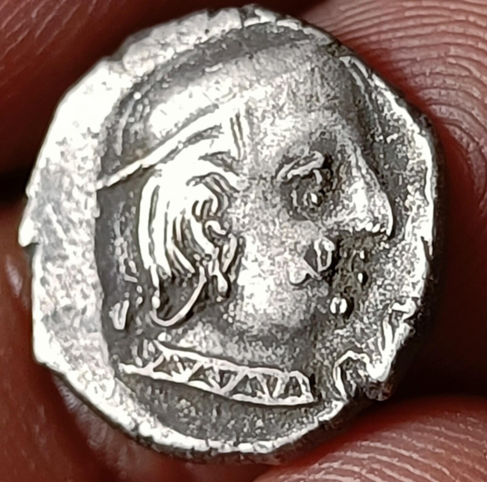 #P11#India SILVER coin  RUDRA Sena II-Western Kshatrapas.Indo-Scythian rulers