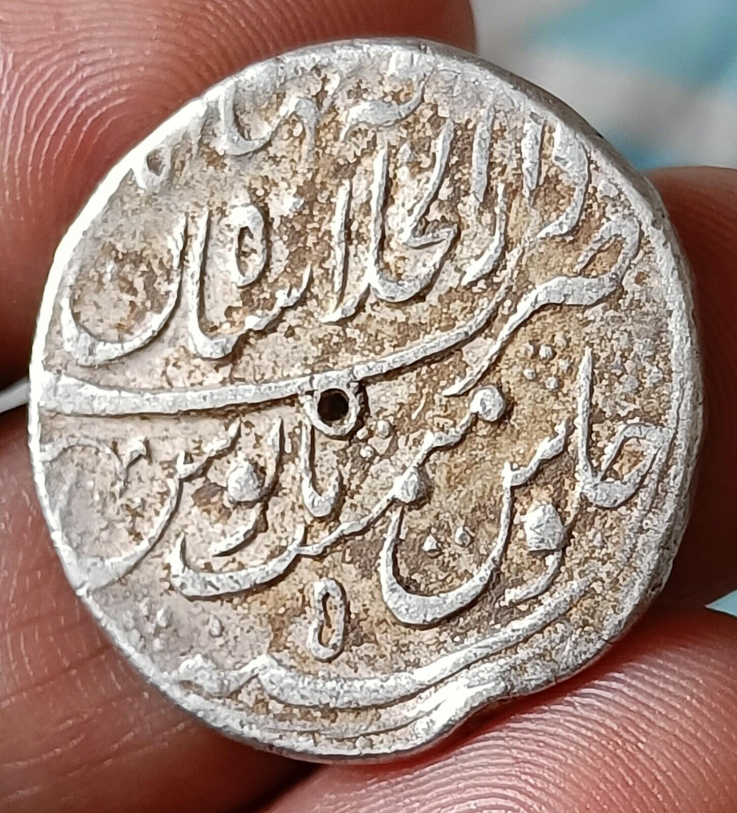 #O33# India Mughal-Empire-Beautiful grade FARUK SHIR silver rupee Delhi mint