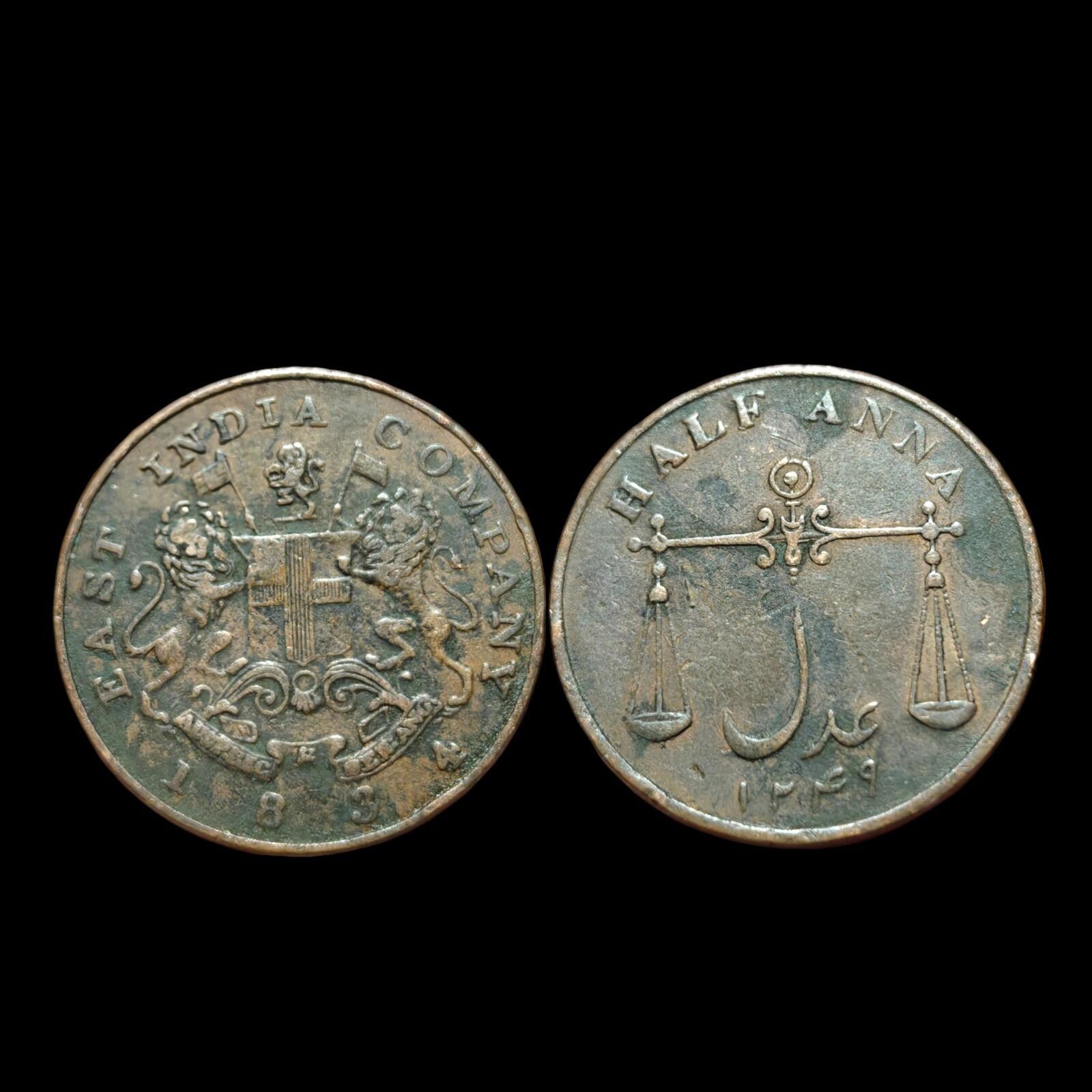1834 INDE PRÉSIDENCE DE BOMBAY 1/2 ANNA