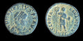 Honorius "GLORIA ROMANORVM Holding Globe" AE2 of Antioch. AD 393-395