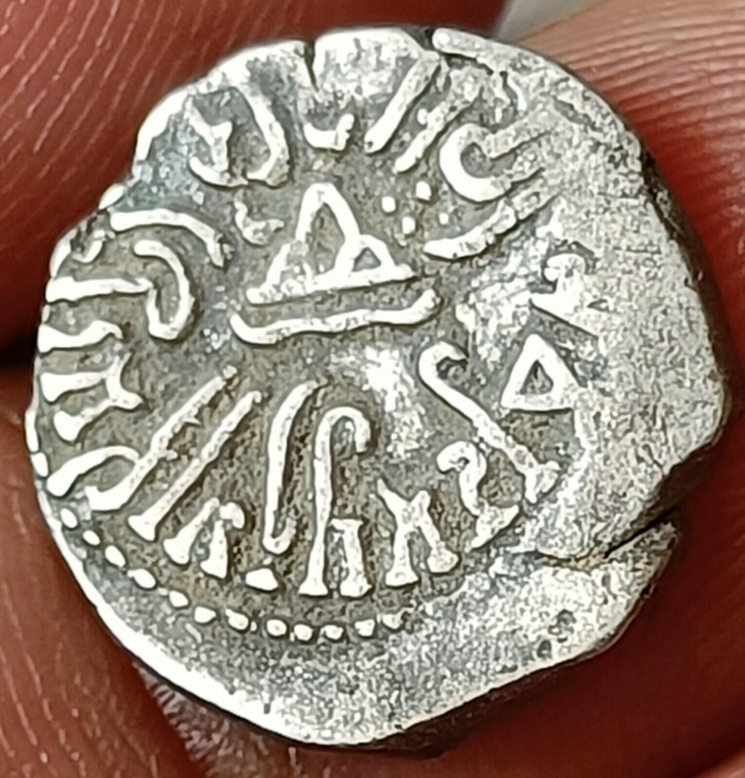 #AB48#India SILVER coin of Rudra sena Western Kshatrapas.Indo-Scythian rulers