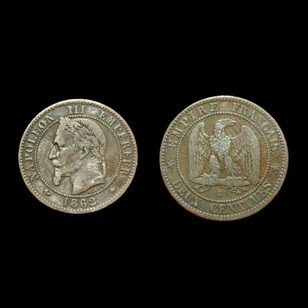 France-Napoléon III pièce de 2 centimes 1862 Monnaie de Paris !