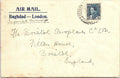 1930s Iraq Baghdad to England Airmail Cover Imperial Airways Bristol Aeroplane