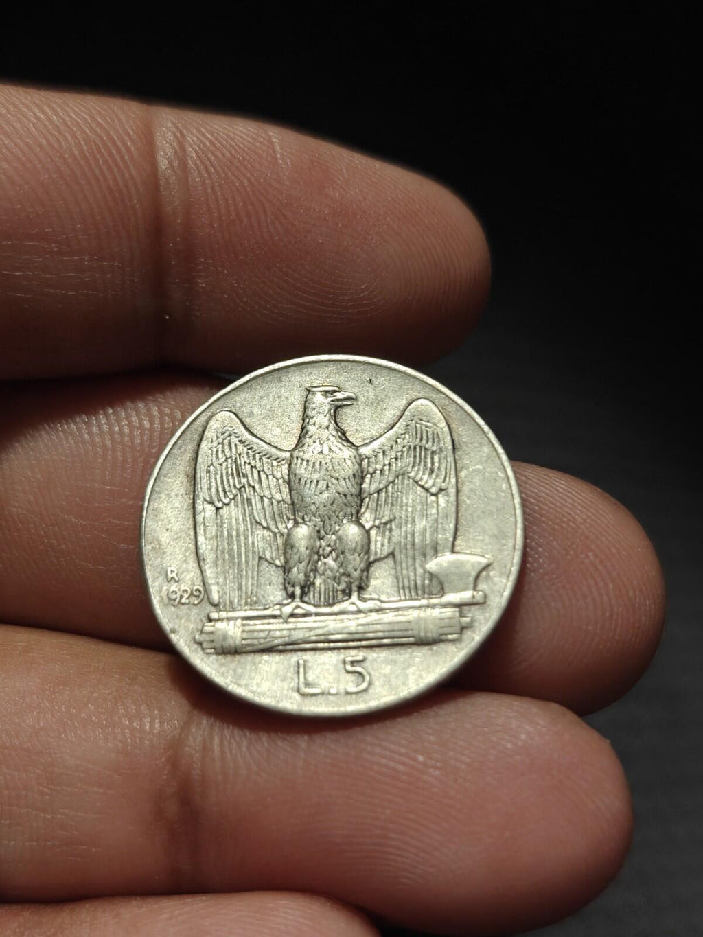 ITALY 5 Lire 1929 R - Silver 0.835 - Vittorio Emanuele III.