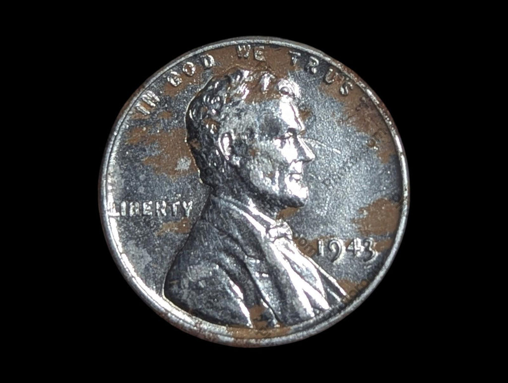 1943 Lincoln P Wheat Steal Penny Error Coin DDO In Nose Very Rare