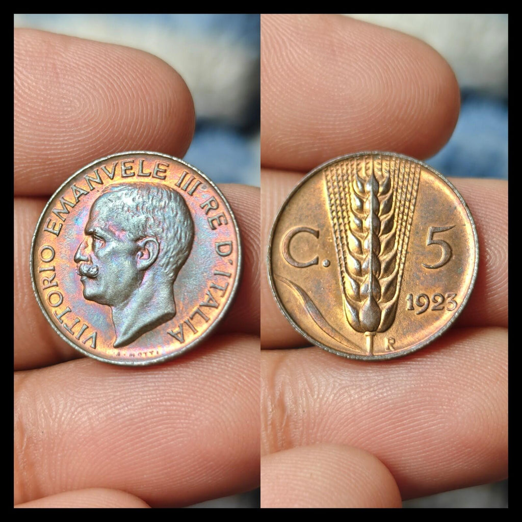 ITALIE 1921 5 Centesimi Victor-Emmanuel III Non circulé Patine naturelle