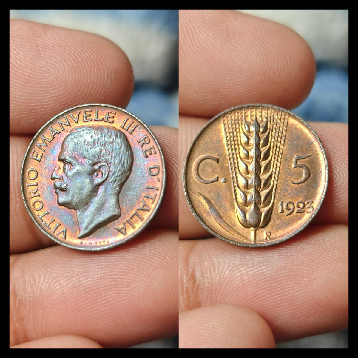 ITALIE 1921 5 Centesimi Victor-Emmanuel III Non circulé Patine naturelle