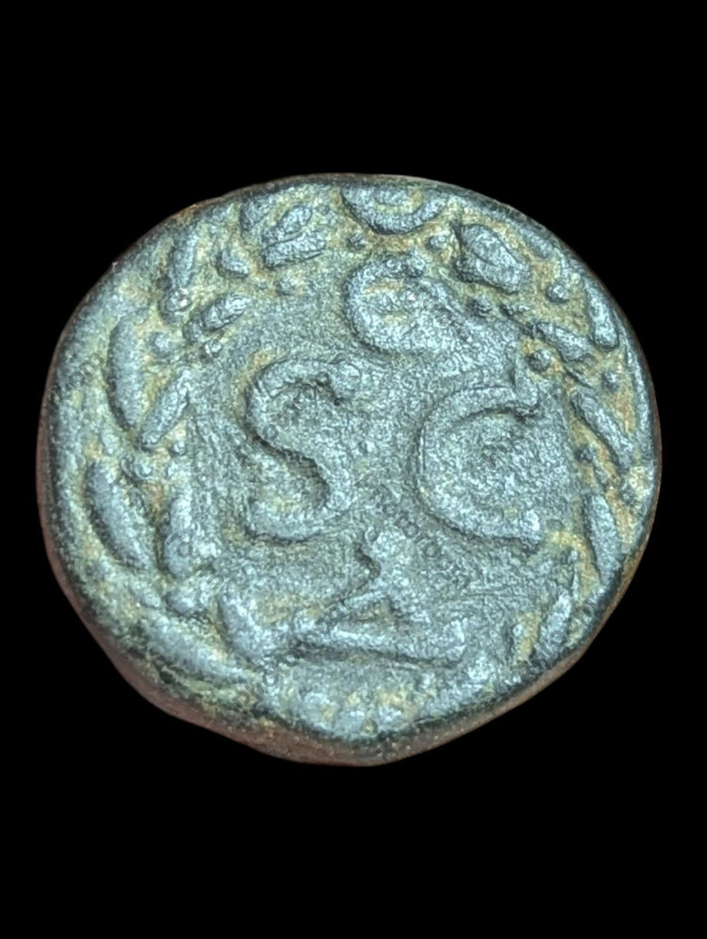 ELAGABALUS,  218-222 AD. AE 17. ANTIOCH MINT. WREATH REVERSE.