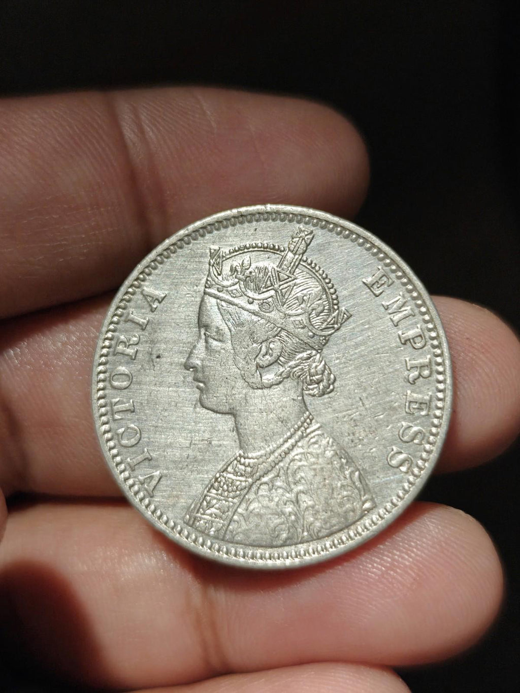 Inde 1 Roupie - 1901 Reine Victoria Inde Britannique KM#492 Pièce en Argent