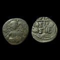 Coin of the Holy Land  Byzantine Romanus III Image of Christ Follis, ca 1028 AD&