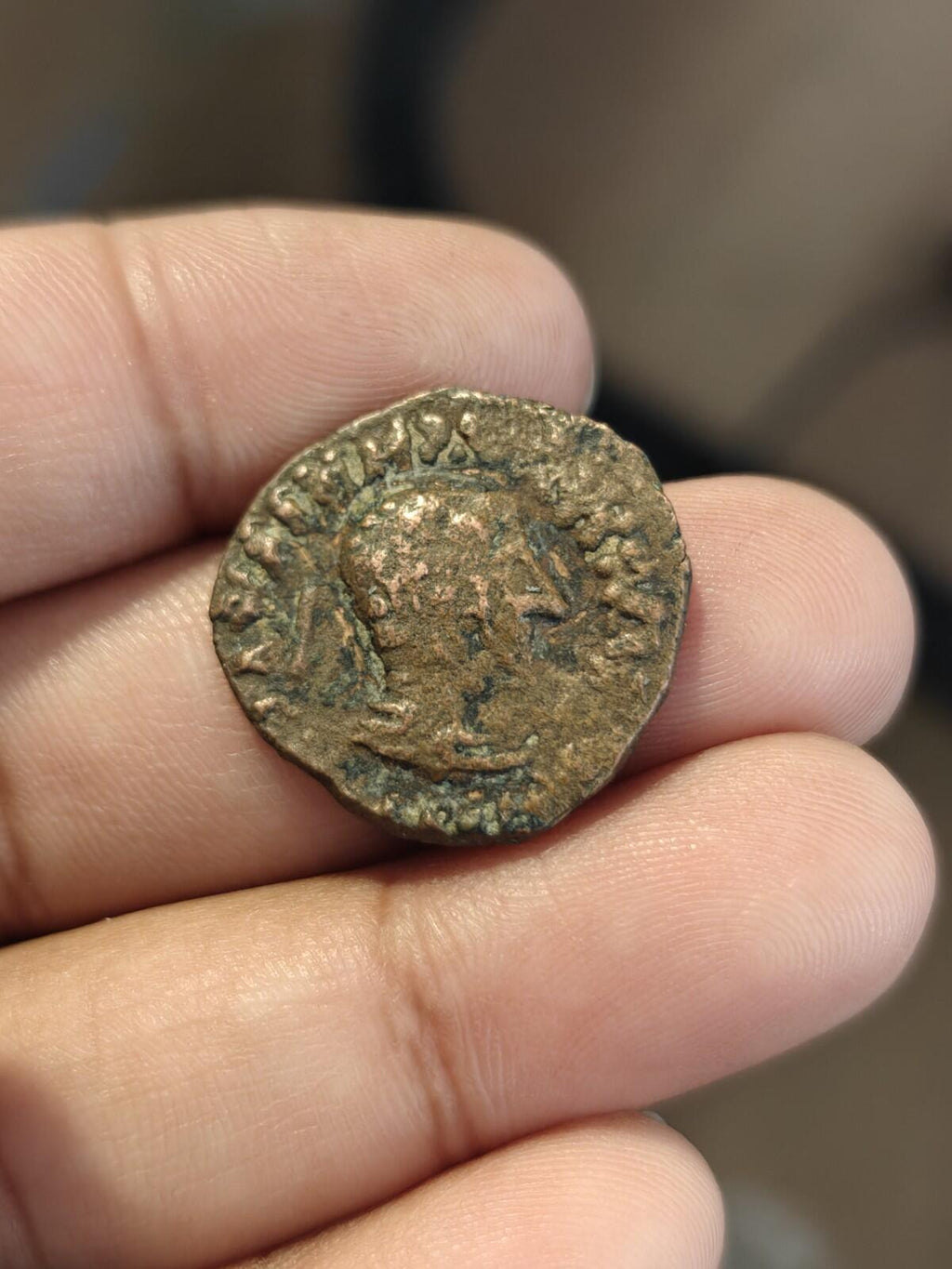 Excellent copper unit Kujula Kadphises 30-80 AD Kushan Coin